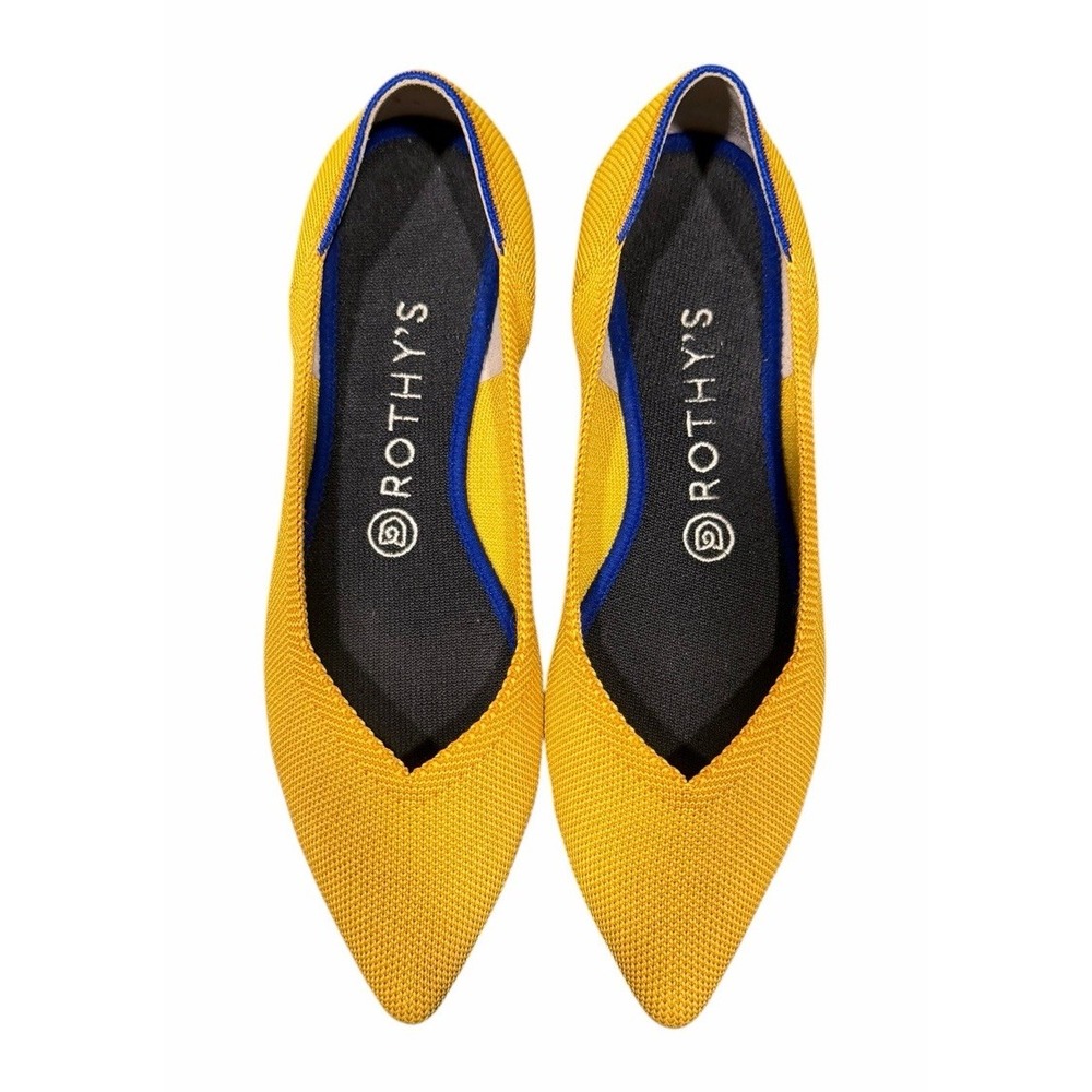 Rothy's The Point Ballet Flats Marigold Yellow Women's Size 8.5